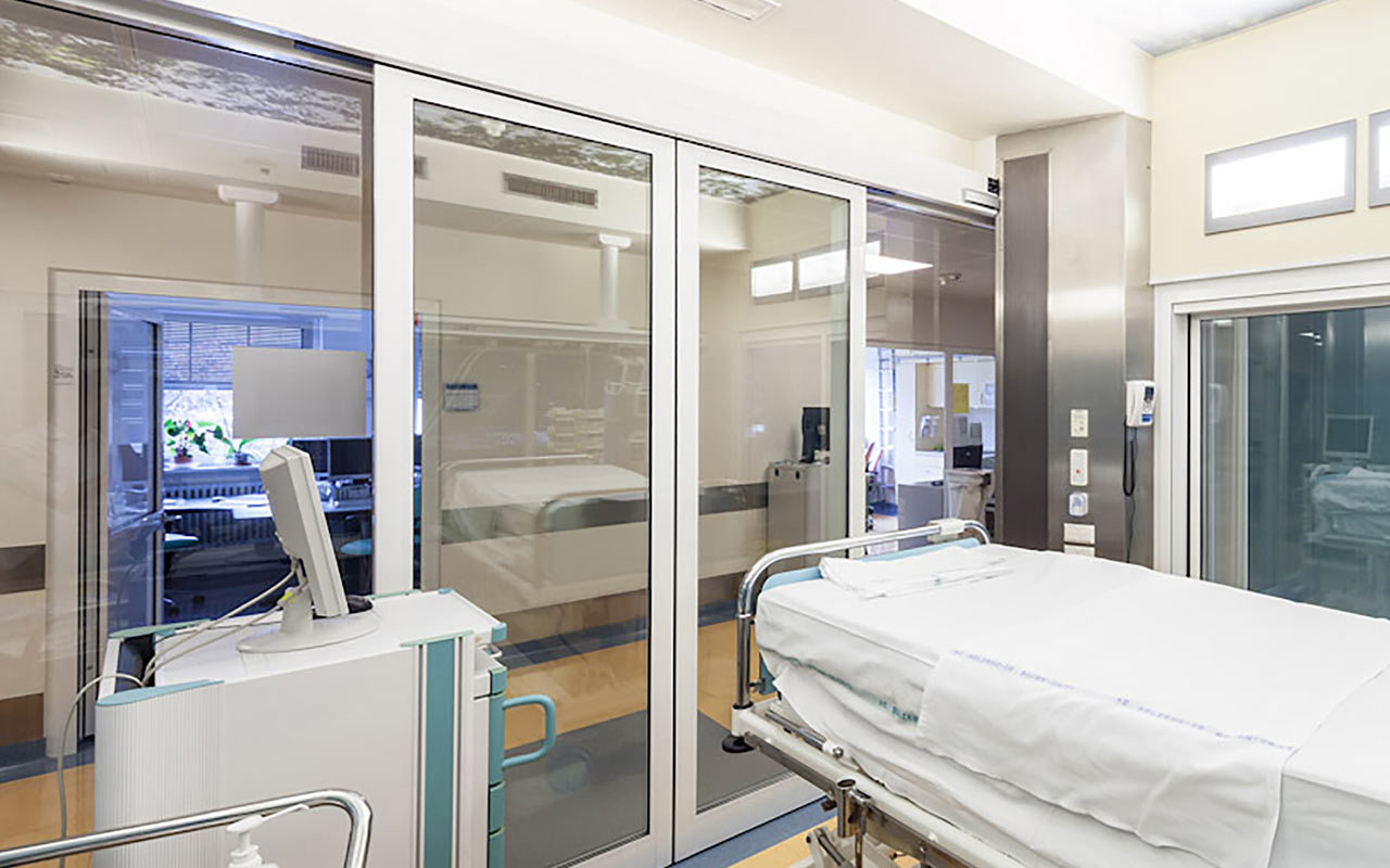 Porte scorrevoli a sfondamento ICU CCU