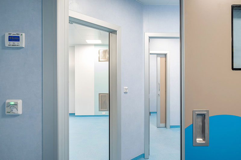 Porte scorrevoli ospedaliere a tenuta ermetica per ospedale Fatebenefratelli