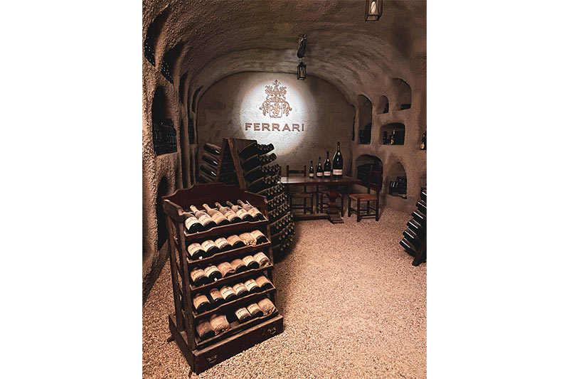 porte scorrevoli automatiche in vetro per Cantine Ferrari