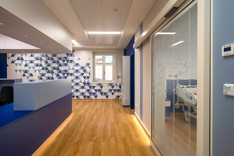 porte automatiche ospedaliere Casa del Sollievo della sofferenza