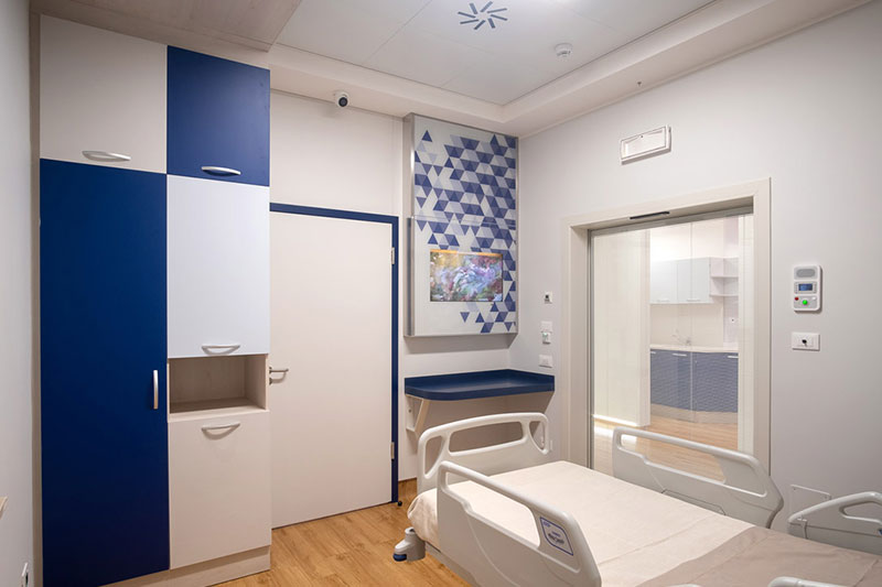 porte automatiche ospedaliere Casa del Sollievo della sofferenza