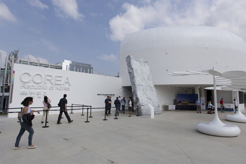 automazione porte scorrevoli interne per Padiglione Corea