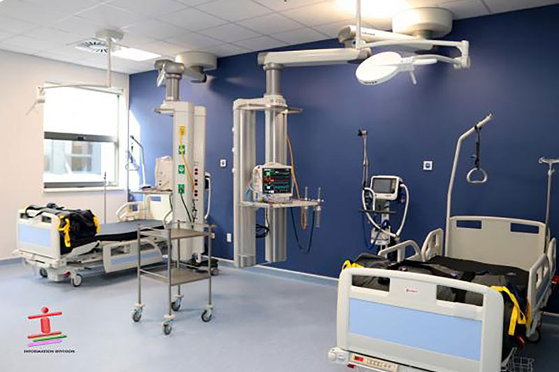 porte scorrevoli automatiche ermetiche ospedale Point Fortin