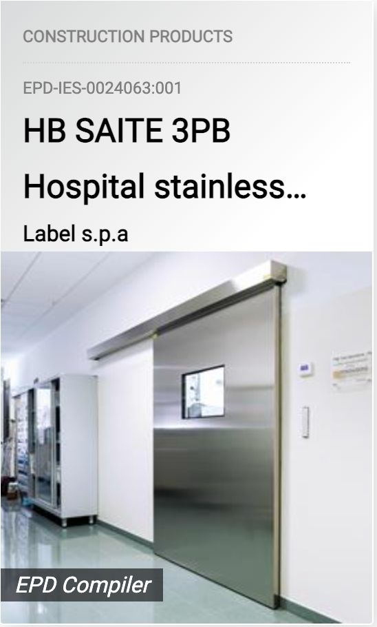 Esempio di porta automatica ospedaliera HB SAITE 3PB